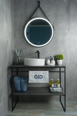 Раковина керамическая Gid Esfera 51179 40х40 накладная цвет белый без отверстий под смеситель