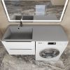 Раковина из искусственного камня Uperwood Cosmos Quartz RCosmos120LS 120х50 над стиральной машиной цвет серый