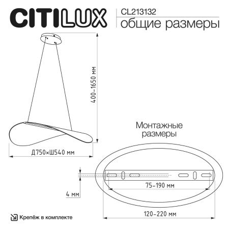 Светильник подвесной Citilux Skatt (Скатт) CL213132