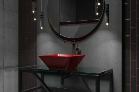 Раковина из искусственного камня Holbi SATURN 1.02.004.11.3 40х40 накладная цвет серый