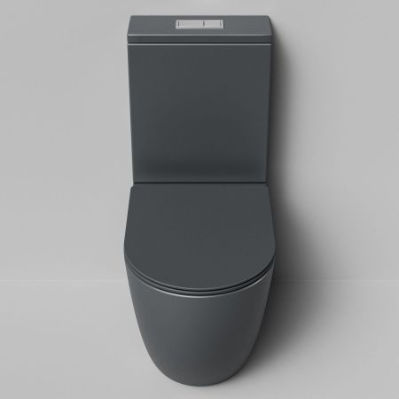 Унитаз напольный с бачком Grossman Торнадо GR-4494GMSQ серый с сиденьем микролифт безободковый смыв торнадо