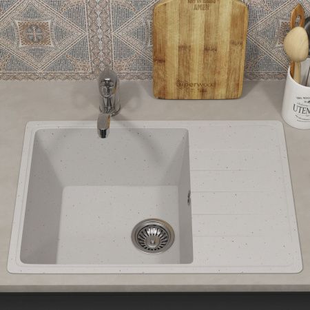 Кухонная мойка Uperwood ECON UPD-506 4910201239 60х40 цвет белый поверхность матовая
