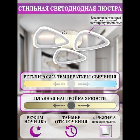 Светильник потолочный Natali Kovaltseva LED Light (ЛЕД Лигхт) LED LAMPS 81127/3C
