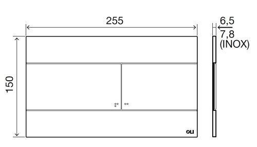 Клавиша смыва механическая Oli SLIM 10216 цвет серый - фото 2