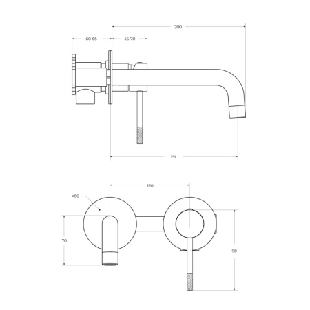 Смеситель Cezares RELAX RELAX-BLI2-1-01-W0 встраиваемый хром