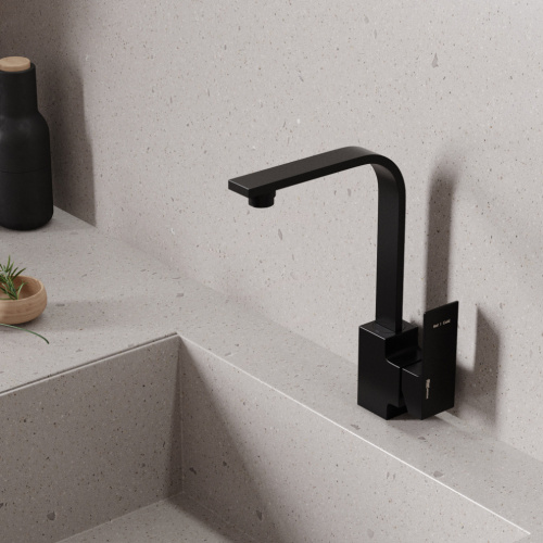 Смеситель для кухни Wasserkraft Abens 2000 2007 на мойку черный - фото 2