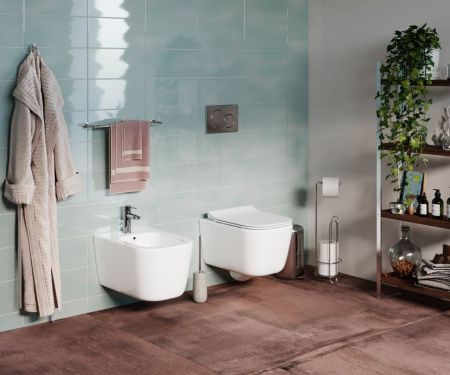 Унитаз подвесной Ceramica Nova NEW DAY CN3005 белый с сиденьем микролифт безободковый душевой смыв