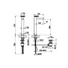Смеситель Gessi Anello 63303#707 на раковину черный