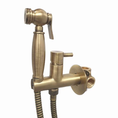 Гигиенический душ со смесителем Webert Elio EL870302065 бронза - фото 2