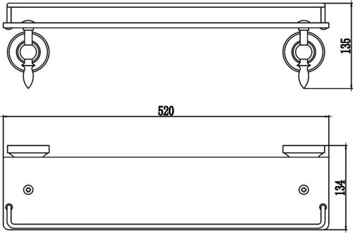 Полка в ванную комнату Savol S-06891B - фото 3