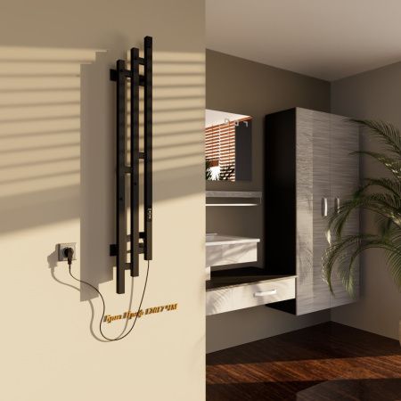 Полотенцесушитель электрический Altasan БризПроф БризПроф12017ЧМ 15х120 черный