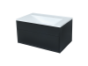 Тумба с раковиной Uperwood Lotus Premium 39340207461 80х50 цвет черный