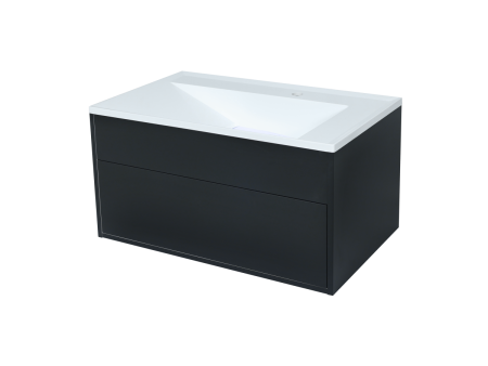 Тумба с раковиной Uperwood Lotus Premium 39340207461 80х50 цвет черный