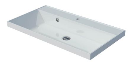 Раковина из искусственного камня Madera Classica 4627173210188 80х50 накладная цвет белый