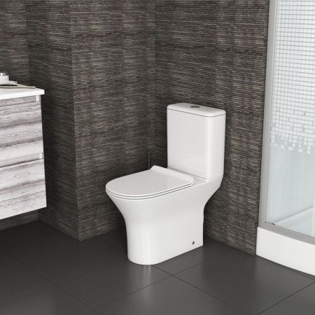 Унитаз напольный с бачком Grossman Санфаянс GR-4443S белый с сиденьем микролифт безободковый каскадный смыв