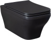 Чаша унитаза подвесная Allen Brau Infinity 4.21011.31 цвет черный матовый без сиденья безободковая каскадный смыв