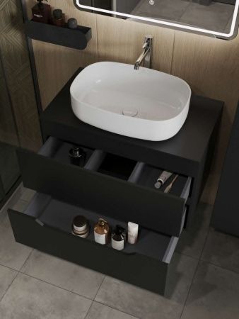 Тумба с раковиной Orange Line Li-80TubMDF+B07-540W 80х50