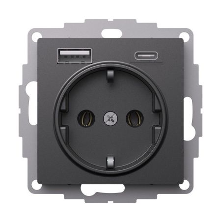 Розетка 16А с 2 USB A+C Systeme Electric AtlasDesign (АтласДесигн) ATN001432