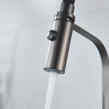 Смеситель для кухни Shevanik S943T-3 на мойку оружейная сталь