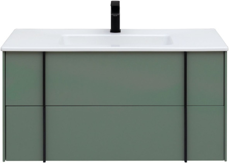 Тумба под раковину Allen Brau Reality 1.32007.CGM 100х46х50 подвесная цвет зеленый/серый