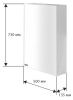 Зеркало-шкаф СанТа Стандарт 113002 50х70 подвесной цвет белый