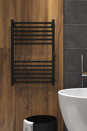 Полотенцесушитель электрический Indigo Attic LСLATCE80-50BRRt 55х80 черный