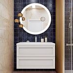 Тумба под раковину Art&Max PLATINO AM-Platino-900-2C-SO-BL 90х50 подвесная цвет белый