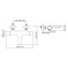 Смеситель для ванны и душа Wasserkraft Elbe 7400 7411 Thermo настенный черный с термостатом