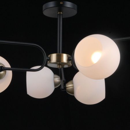 Люстра на штанге Illumico IL0249 IL0249-6CSQ-79 BK AB