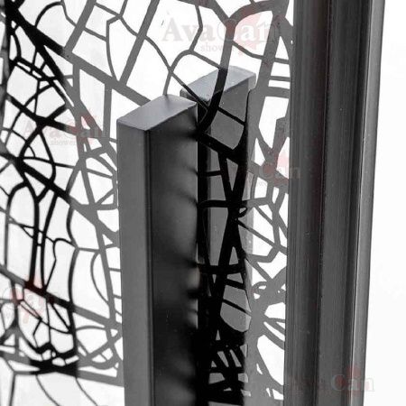 Душевой уголок AvaCan FB2-190-SB80 80х80 стекло тонированное профиль черный без поддона