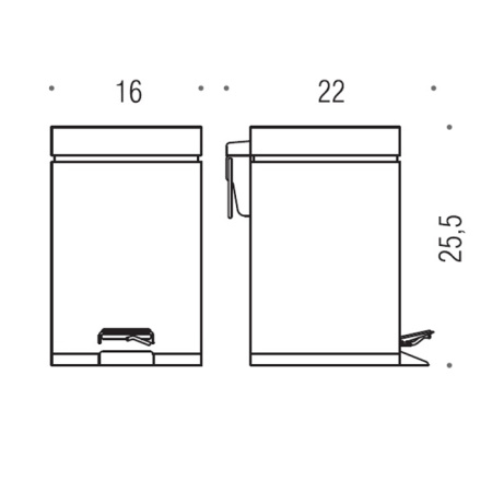 Ведро мусорное Colombo Black&White B9210.NM