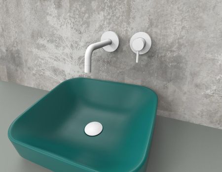 Смеситель для раковины Paffoni Light LIG006BO70 встраиваемый в стену белый