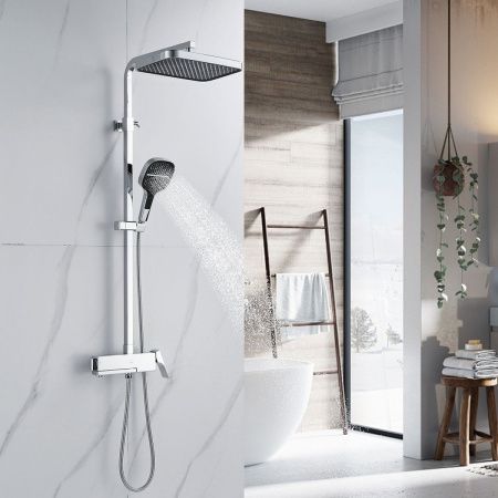 Душевая стойка Rose R1056 настенная цвет хром