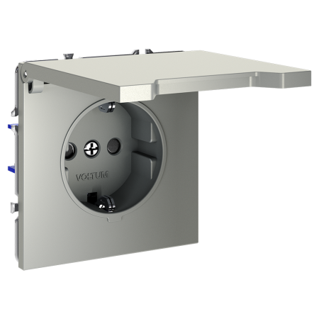 Розетка с защитными шторками и крышкой VOLTUM S70 VLS040304