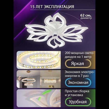 Люстра потолочная Natali Kovaltseva Fortuna (Фортуна) LED LAMPS 81107/6C