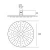Верхний душ Cisal Xion DS016420D1 нержавеющая сталь