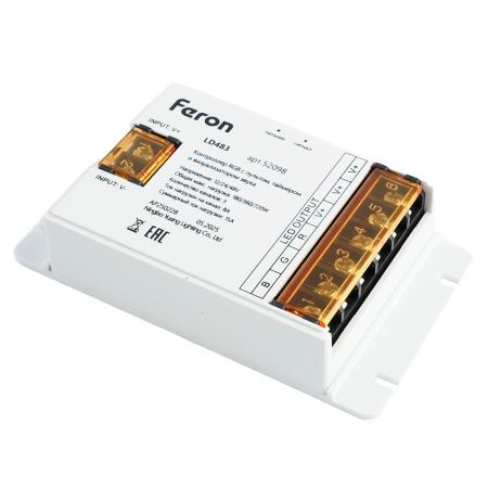 Контроллер RGB с пультом, таймером и визуализатором звука Feron 52098
