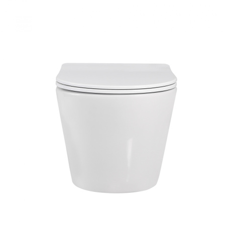 Унитаз подвесной Abber Bequem AC1102 белый с сиденьем микролифт безободковый каскадный смыв