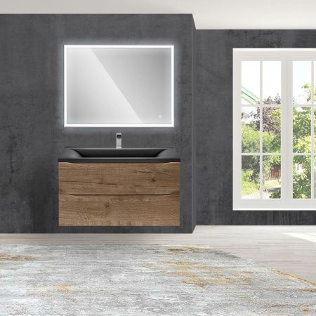 Тумба под раковину Vincea Mia VMC-2MA900VO 90х50 подвесная цвет коричневый