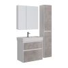 Тумба под раковину LeMark Combi LM03C80T-Beton 70х40 напольная цвет серый/белый