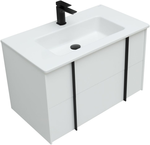 Тумба под раковину Allen Brau Reality 1.32005.WM 80х46х50 подвесная цвет белый - фото 3