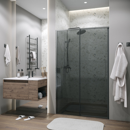 Душевая дверь Grossman Galaxy 100.K33.01.130.42.10 130х195 стекло тонированное профиль графит