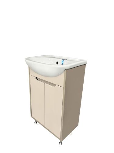 Тумба под раковину Runo Эконова 00-00004654 50х30 напольная цвет бежевый - фото 2