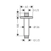 Держатель верхнего душа Hansgrohe Vernis Shape 26406670 черный