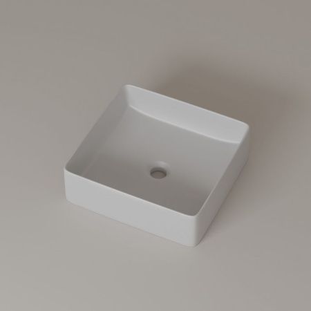 Раковина керамическая Iddis Slide SLIWS01i27 40х40 накладная цвет белый без отверстий под смеситель