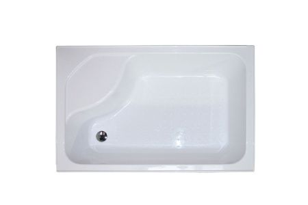 Душевой уголок Royal Bath BP RB8100BP-C-L 100х80 стекло матовое профиль белый с поддоном