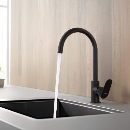 Смеситель для кухни Aquatek ОБЕРОН AQ1282MB на мойку черный