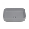 Раковина из санфаянса Abber RECHTECK AC2202MG 50х39 накладная цвет серый матовый без отверстий под смеситель