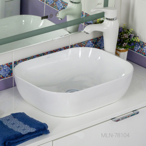 Раковина Melana 51 см 78104-805 накладная цвет белый - фото 2