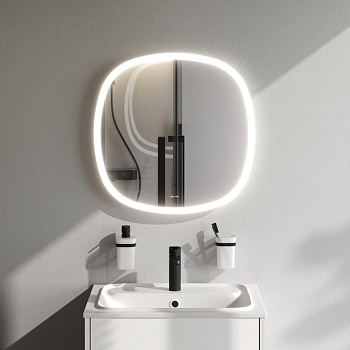 Зеркало в ванную Am.Pm Func M8FMOX0601WGS 60х60 цвет серый металлик